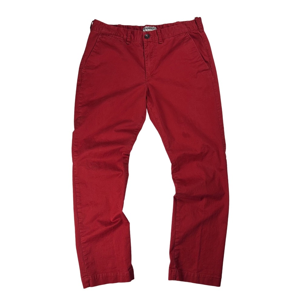 Express Men's Red Casual Chinos